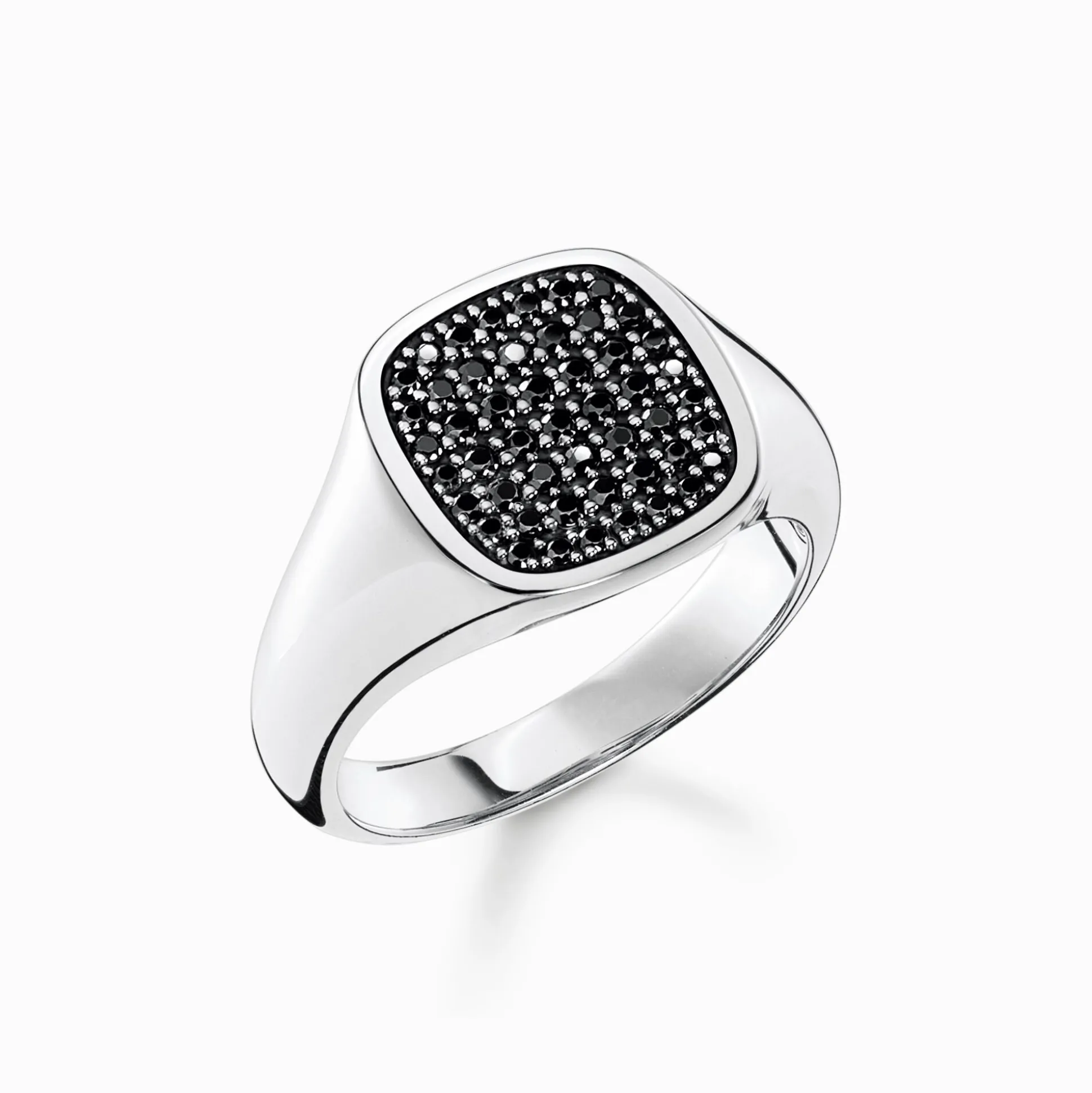Best Sale Bague avec des pierres noires argent Femme Bagues|Bagues