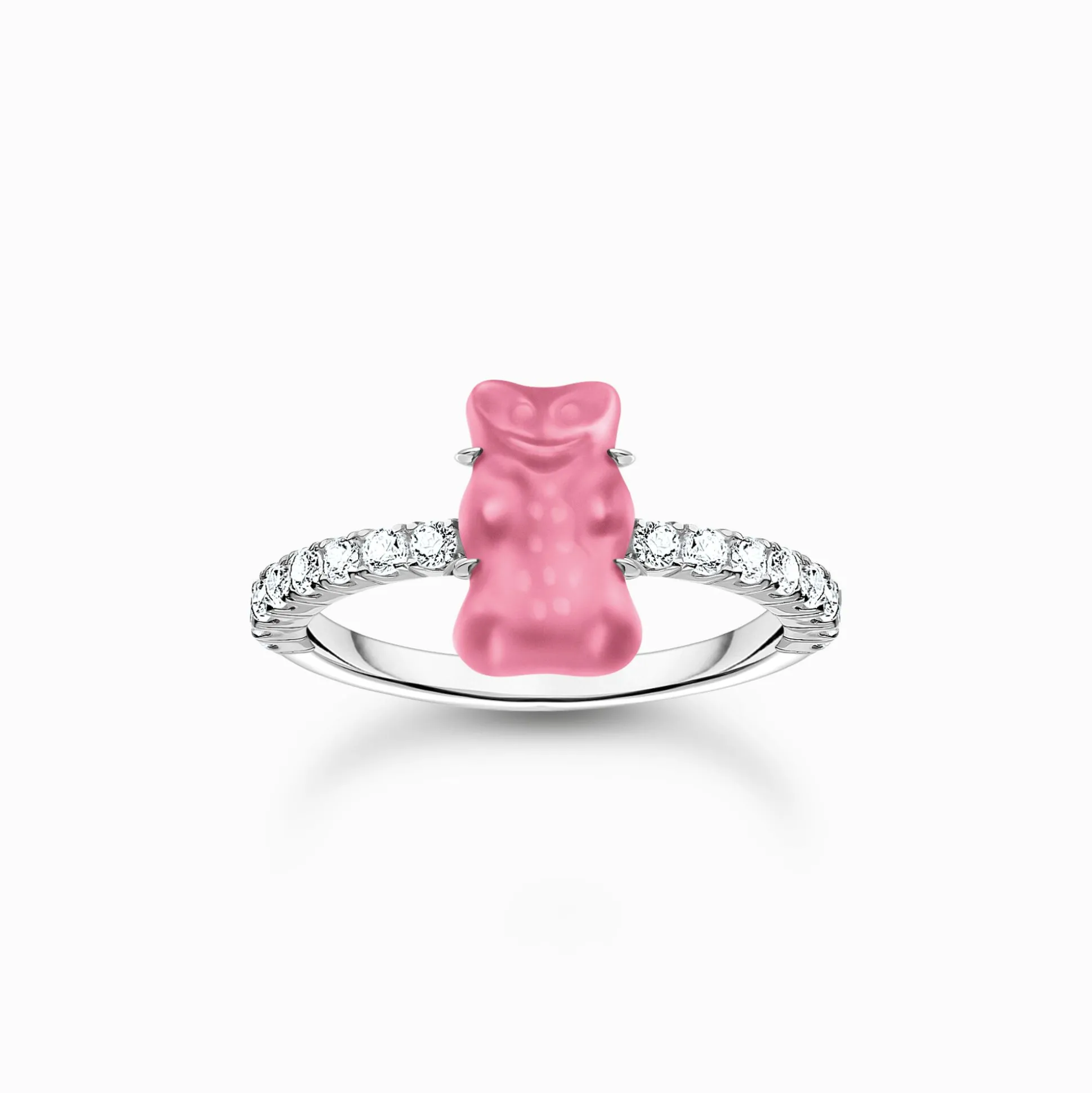 Best Sale Bague avec mini Ours d’Or rose et pierres, argent Femme Bagues|Argent 925