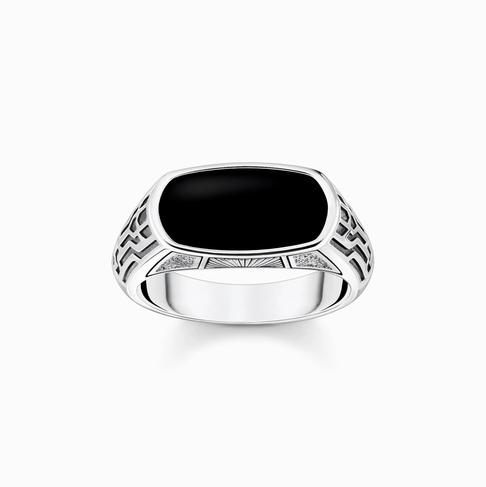 Discount Bague avec noires onyx argent Femme Bagues|Bagues