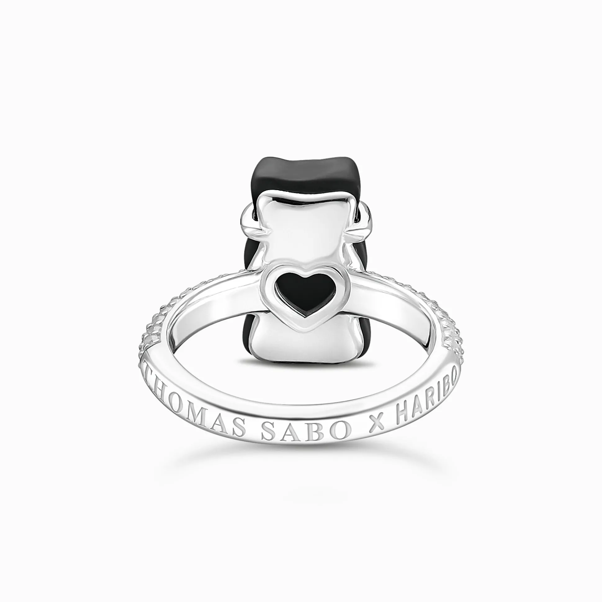 Clearance Bague avec Ours d’Or noir et pierres, argent Femme Bagues|Bagues