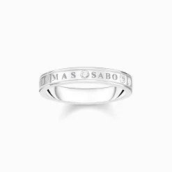 Discount Bague avec pierres blanches argent Femme Bagues