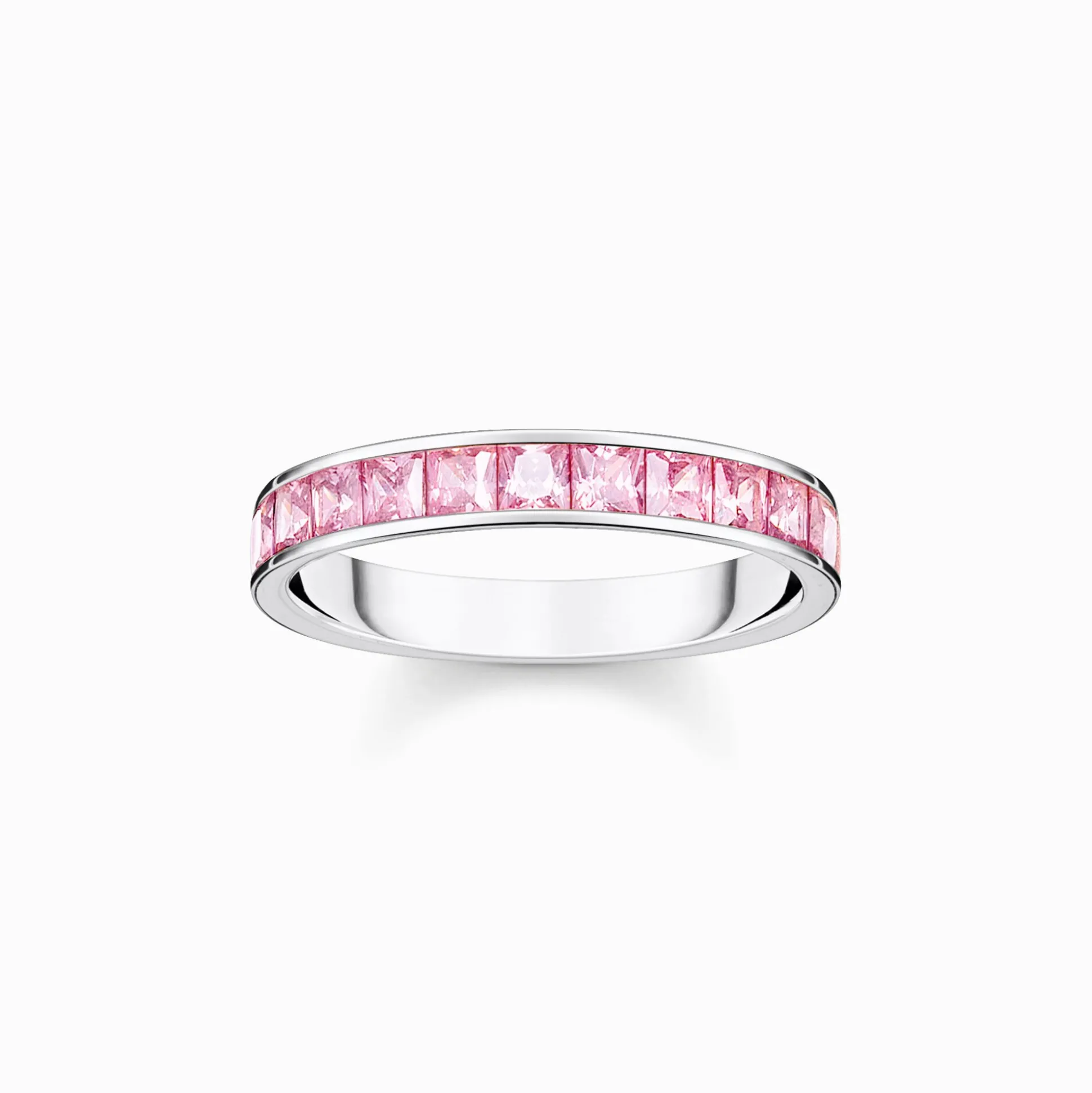 Best Sale Bague avec pierres roses pavé argent Femme Bagues|Argent 925