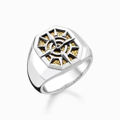 Cheap Bague boussole or Femme Bagues|Placage Or 18 Carats - Argent 925