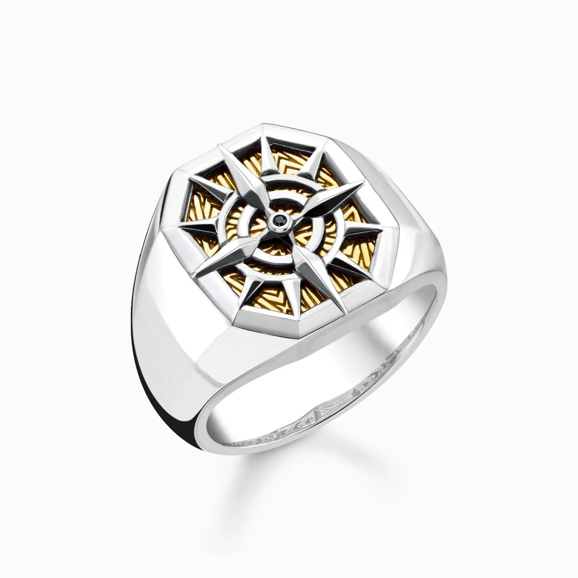 Cheap Bague boussole or Femme Bagues|Placage Or 18 Carats - Argent 925