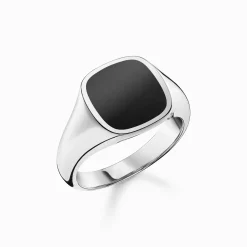 Store Bague classique noir Femme Bagues|Bagues