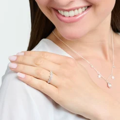 Store Bague cristaux de glace silver Femme Bagues