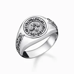 Hot Bague croix pierres noires Femme Bagues|Bagues