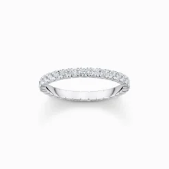 Cheap Bague en argent au design délicat avec zircon blanc Femme Bagues|Argent 925