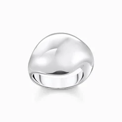 Store Bague en argent en forme de goutte organique Femme Bagues|Argent 925