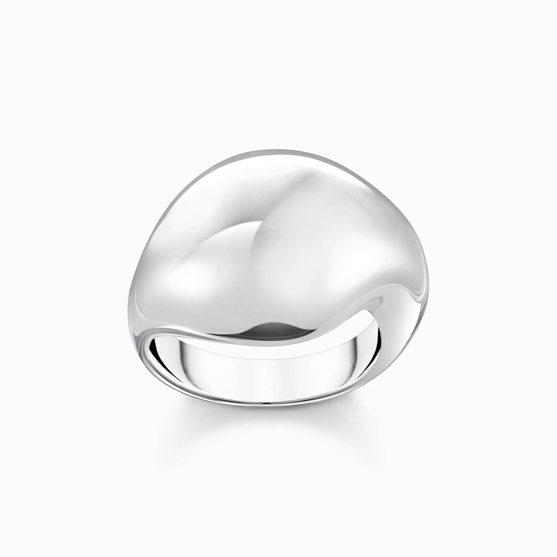 Store Bague en argent en forme de goutte organique Femme Bagues|Argent 925