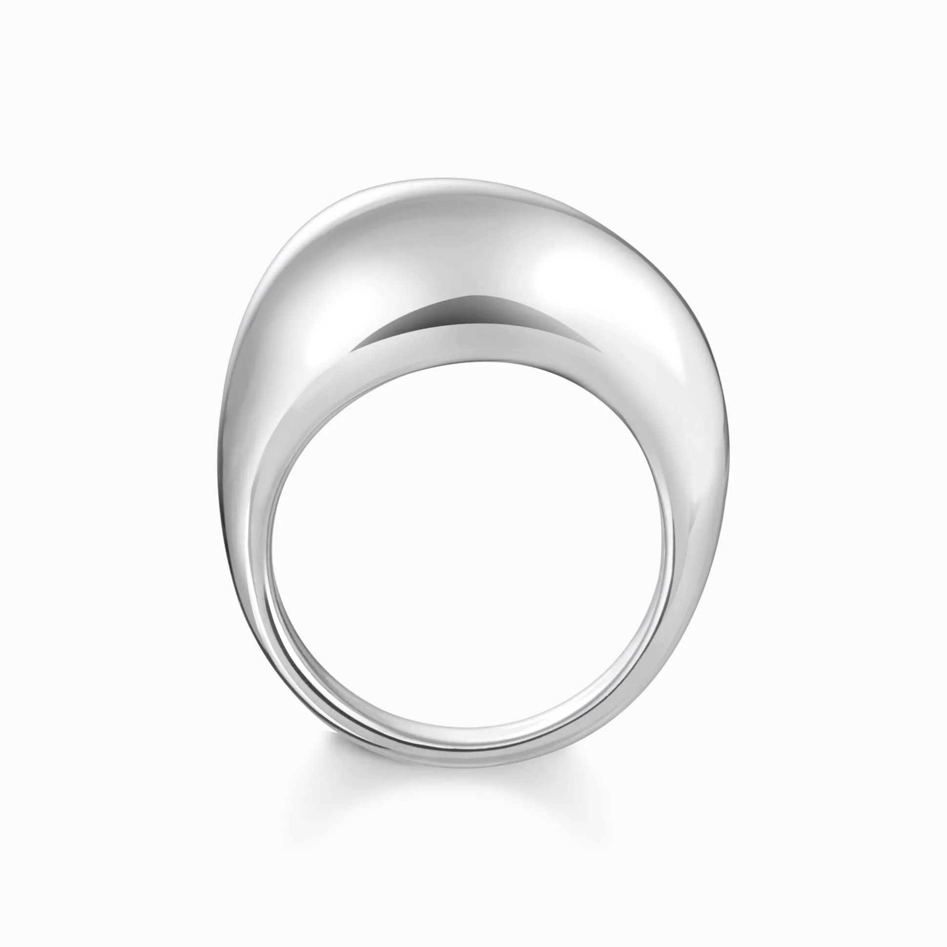 Store Bague en argent en forme de goutte organique Femme Bagues|Argent 925