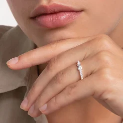 Sale Bague infinité avec pierres blanches argent Femme Bagues|Argent 925