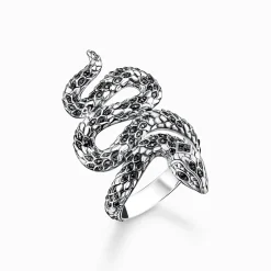 Fashion Bague noirci serpent Femme Bagues|Bagues