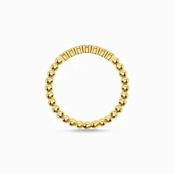 Outlet Bague perles vec pierres blanches or Femme Bagues|Placage Or 18 Carats - Argent 925