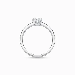 Outlet Bague pierre blanche argent Femme Bagues