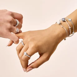 Flash Sale Bague pierres blanches argent Femme Bagues|Argent 925