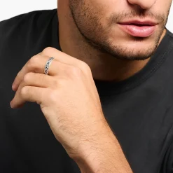 Outlet Bague pierres noires argent Femme Bagues|Bagues