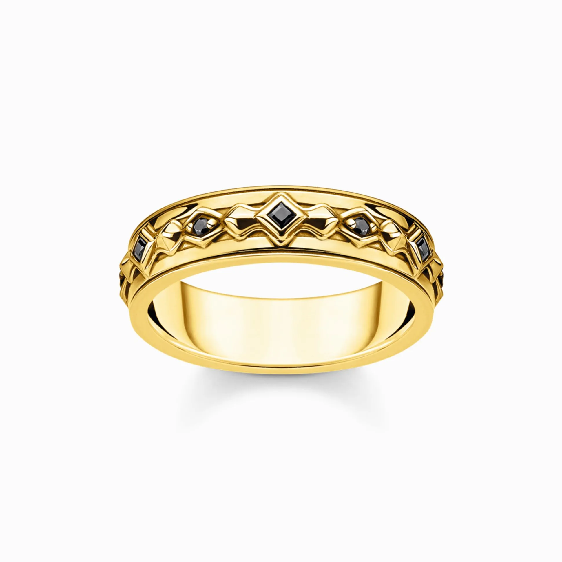 Cheap Bague pierres noires or Femme Bagues|Bagues