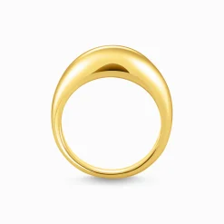 Sale Bague plaquée or au design intemporel Femme Bagues|Placage Or 18 Carats - Argent 925