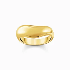 Best Sale Bague plaquée or de forme organique Femme Bagues|Placage Or 18 Carats - Argent 925