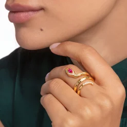 Clearance Bague serpent or Femme Bagues