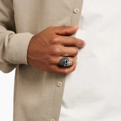 Shop Bague tête de mort avec pavé Femme Bagues|Bagues