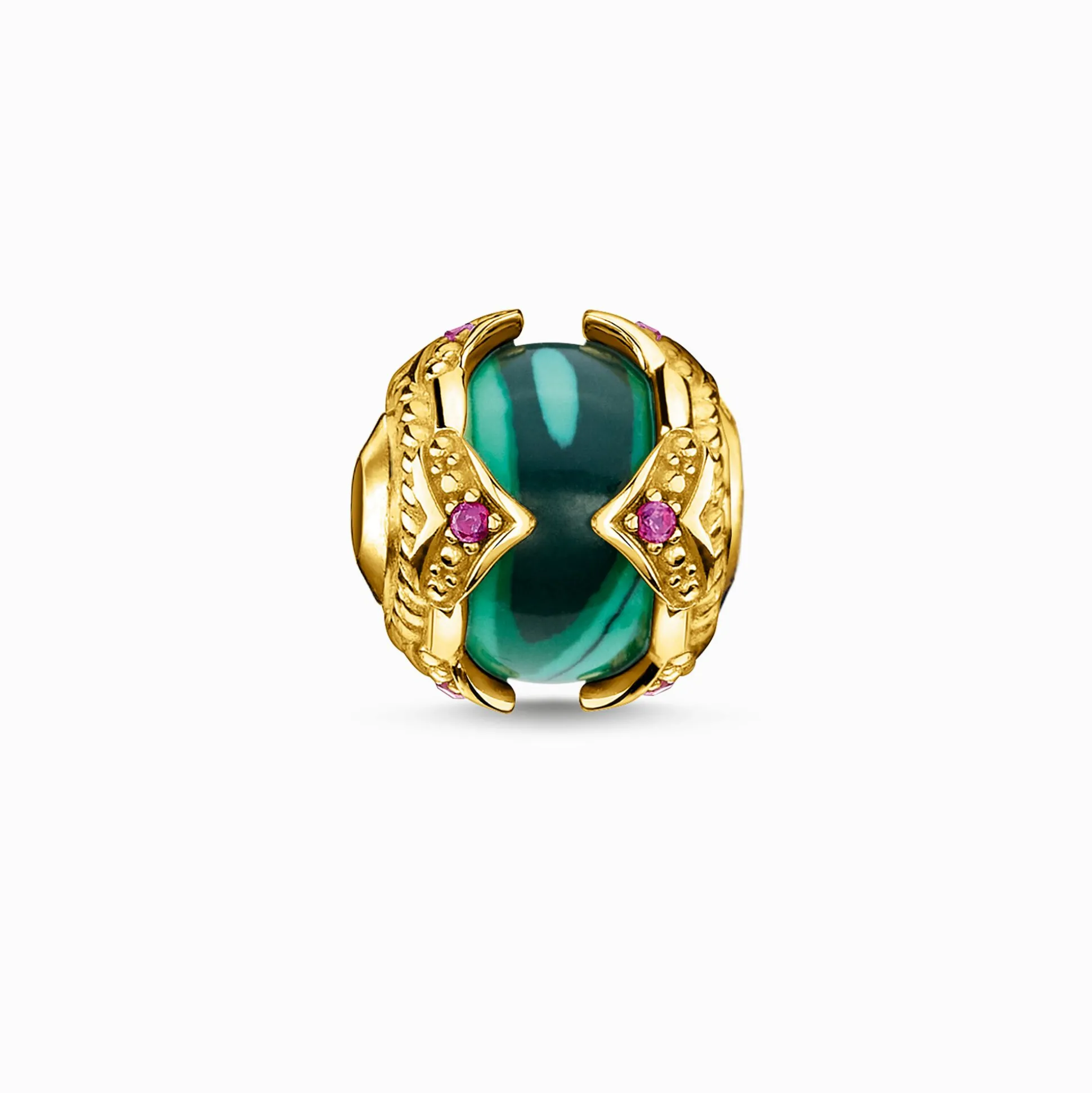 Outlet Bead pierre verte or Femme Beads|Placage Or 18 Carats - Argent 925