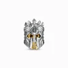 Fashion Bead tête de mort chevalier Femme Beads|Placage Or 18 Carats - Argent 925