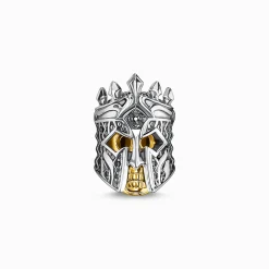Fashion Bead tête de mort chevalier Femme Beads|Placage Or 18 Carats - Argent 925