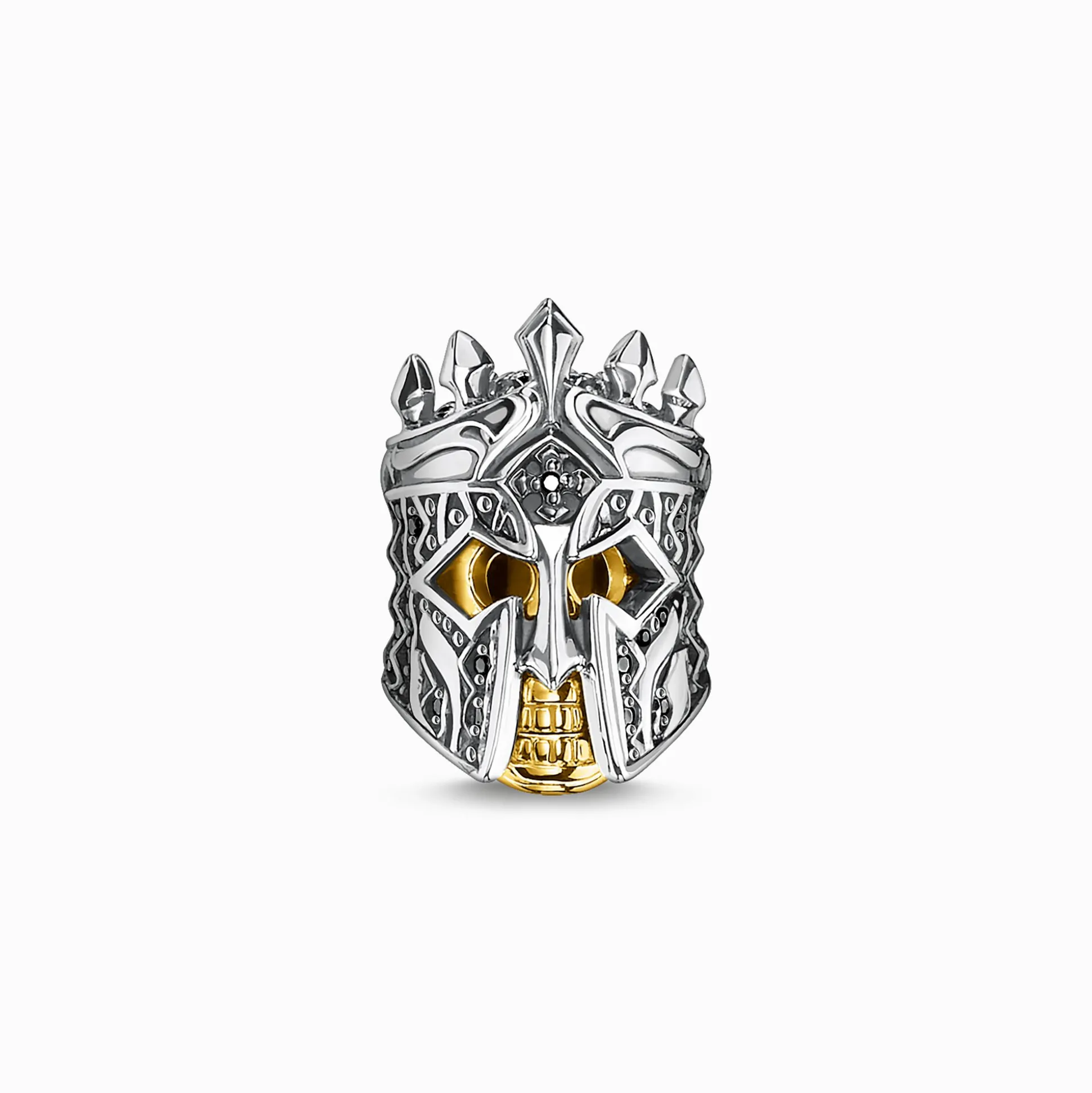 Fashion Bead tête de mort chevalier Femme Beads|Placage Or 18 Carats - Argent 925
