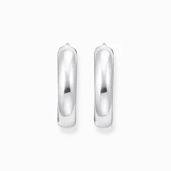 Outlet Boucles d'oreilles argentées à gros anneaux Femme Créoles