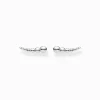 Clearance Boucles d'oreilles grimpante perles argent Femme Clous D'oreilles