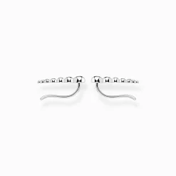 Clearance Boucles d'oreilles grimpante perles argent Femme Clous D'oreilles