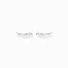 Flash Sale Boucles d'oreilles grimpante pierres blanches argent Femme Clous D'oreilles
