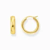 Discount Boucles d'oreilles moyennes en plaqué or avec un design épais Femme Créoles|Placage Or 18 Carats - Argent 925