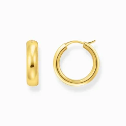 Discount Boucles d'oreilles moyennes en plaqué or avec un design épais Femme Créoles|Placage Or 18 Carats - Argent 925