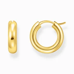 Sale Boucles d'oreilles moyennes en plaqué or avec un design épais Femme Créoles