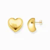 Clearance Boucles d'oreilles plaquées or en forme de cœur Femme Boucles D'oreilles|Placage Or 18 Carats - Argent 925