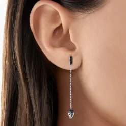Store Boucles d'oreilles tête de mort Femme Clous D'oreilles