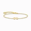 Cheap Bracelet à breloque Infinity, doré Femme Bracelets|Placage Or 18 Carats - Argent 925