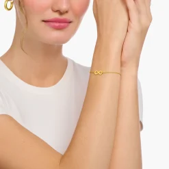 Cheap Bracelet à breloque Infinity, doré Femme Bracelets|Placage Or 18 Carats - Argent 925