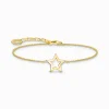 Best Bracelet à breloque étoile, doré Femme Bracelets|Placage Or 18 Carats - Argent 925