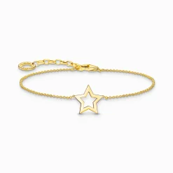 Best Bracelet à breloque étoile, doré Femme Bracelets|Placage Or 18 Carats - Argent 925