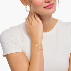 Best Bracelet à breloque étoile, doré Femme Bracelets|Placage Or 18 Carats - Argent 925