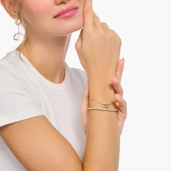 Cheap Bracelet à cœurs entrelacés, doré Femme Bracelets