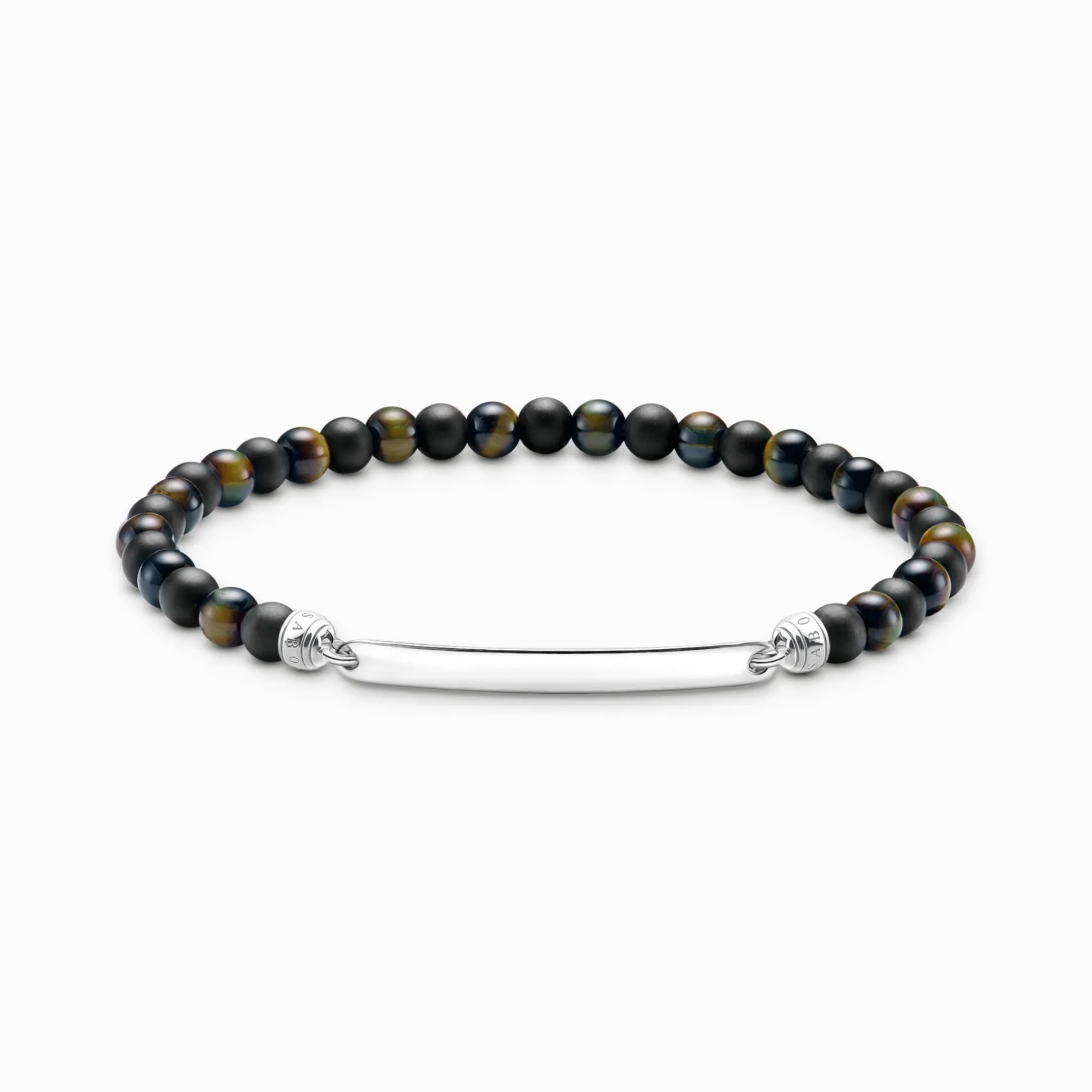 Cheap Bracelet à graver avec des Beads en obsidienne et en œil de tigre Femme Bracelets|Bracelets