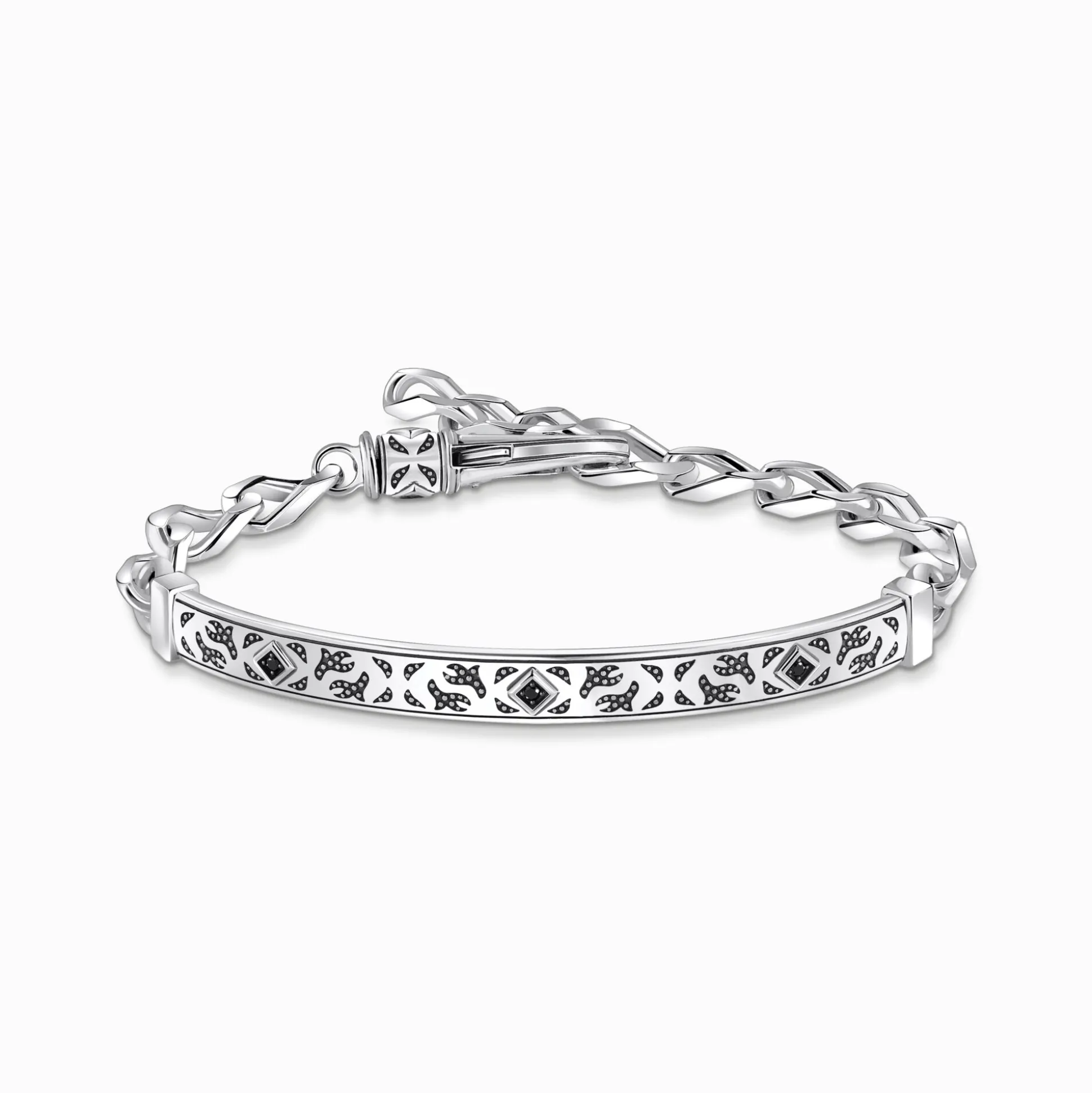 Best Bracelet à motif pelage, argent noirci Femme Bracelets|Argent 925