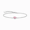 Cheap Bracelet avec goutte en zircone rose, argent Femme Bracelets|Argent 925