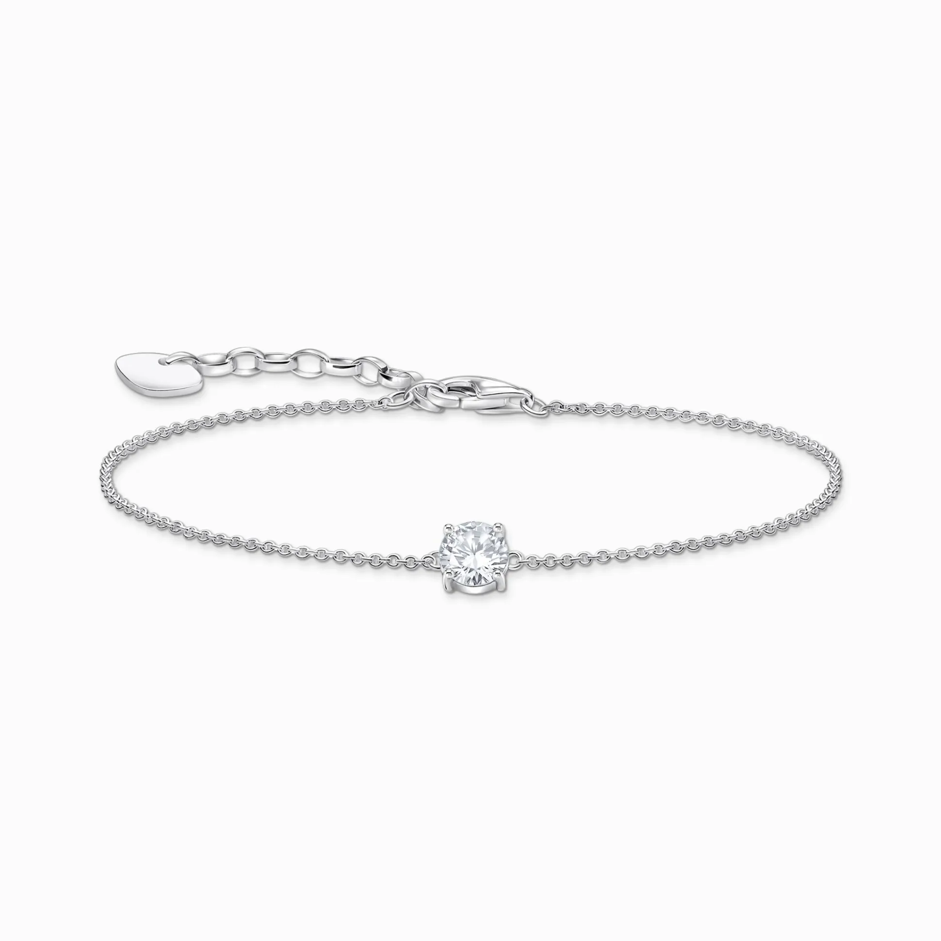 Fashion Bracelet avec pendentif à zircone blanche, argent Femme Bracelets|Argent 925
