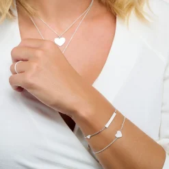 Online Bracelet cœur argent Femme Bracelets|Argent 925